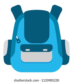 A girlish shirt like school bag with pocket, and shoulder straps 