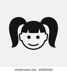 Girll icon illustration isolated vector sign symbol