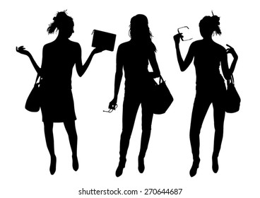 Similar Images, Stock Photos & Vectors of Silhouettes of 3 walking ...