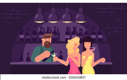 Girls in the bar