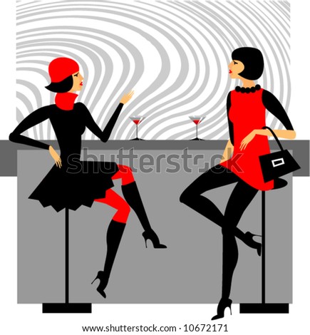 girls in a bar