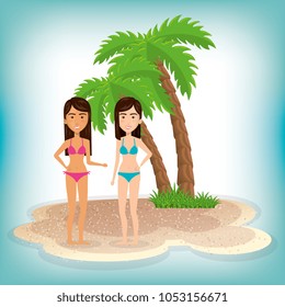 girls in the beach characters