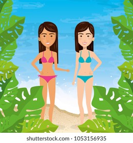 girls in the beach characters