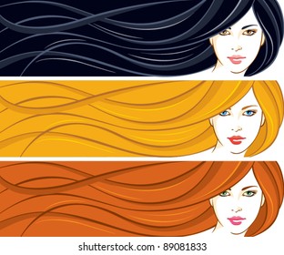 Girls with beautiful hair