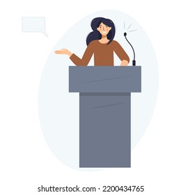 1,318 Speaker Standing Woman Podium Images, Stock Photos & Vectors ...