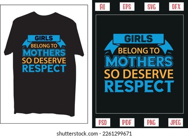 Girls belong to mothers T Shirt design