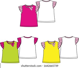 Girls Blouse Fashion Flat Template