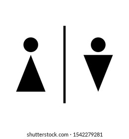 Girls and boys restroom pictograms. Information for men or women. wc bathroom toilet sign.