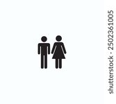 Girls and boys restroom sign. men and women restroom icon. toilet icon sign symbol. vector illustration.