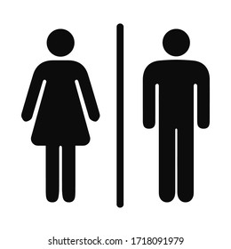Girls and boys restroom sign. men and women restroom icon. toilet icon sign symbol. vector illustration. - Shutterstock ID 1718091979