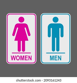 Girls Boys Restroom Sign Men Women Stock Vector (Royalty Free ...