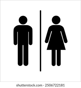 Girls and boys restroom sign. men and women restroom icon. toilet icon sign symbol. vector illustration.