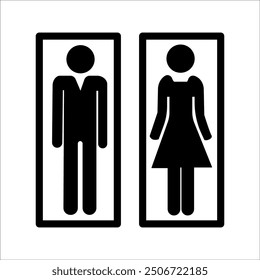 Girls and boys restroom sign. men and women restroom icon. toilet icon sign symbol. vector illustration.