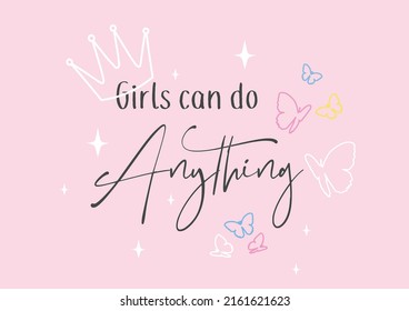 girls can do anything with crown