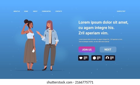 girls in casual clothes discussing during meeting business communication concept horizontal