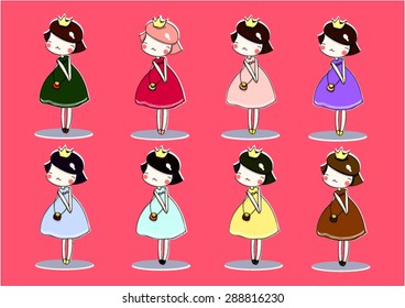 Girls Character vector