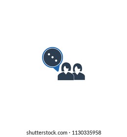 girls chatting icon