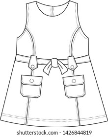 girls clothing vector isolated graphic 