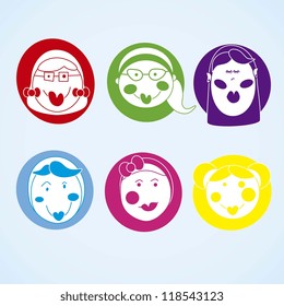 Girls of colors, different styles