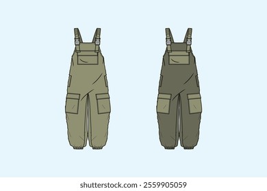 Girls Cosy Salopettes." Salopettes are a type of overalls or pants, often worn for activities like skiing, snowboarding, or other cold-weather sports. They are designed to be warm, waterproof,