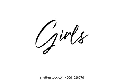 girls In the creative lettering style