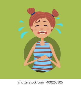 Girls crying