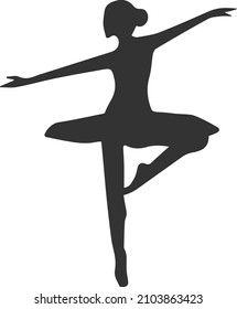 Girls dance icon vector isolated on white background, modern dance icon 