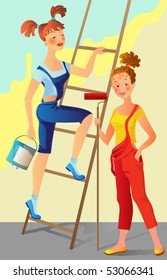 Girls do repairs