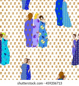 Girls Draped patterned fabrics