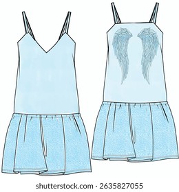 girls dress design. angel pattern design, fabric pattern design, fashion clothes and more