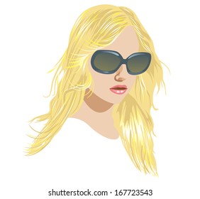 The girl's face