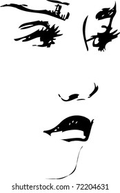 the girl's face