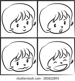 girl's face with emotion