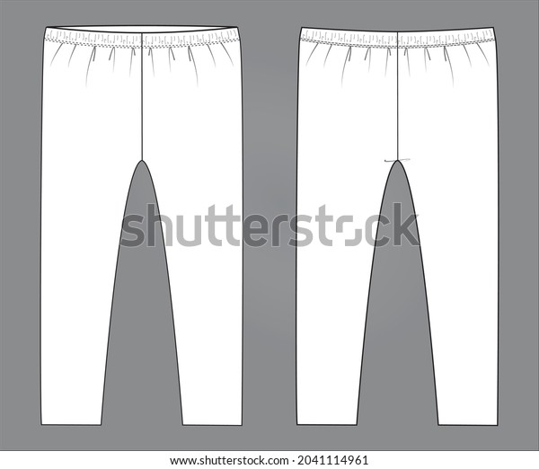 Girls Fashion Capri Pant Sketch Stock Vector (Royalty Free) 2041114961 ...