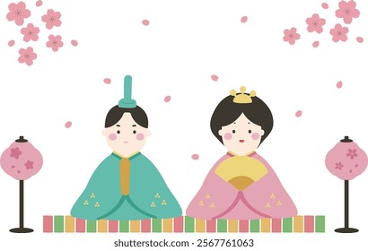 Girls' Festival illustration hina dolls01