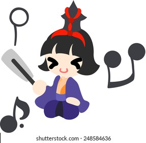 Girls Festival in Japan -Musician(singer holding fun)-