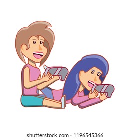 girls with game control character