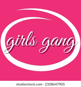 Girls Gang Circle Lines Feminine Tee Graphic
