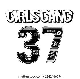 Girls Gang Vector Design, Illustation.