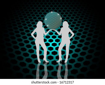 girls with globe in hand