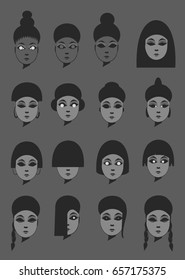 girls grey characters