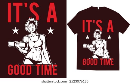 Girls gym workout tshirt design 