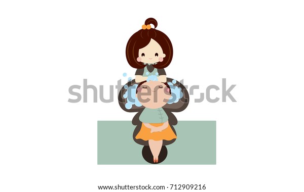 Girls Hair Salon Cartoon Stock Vector Royalty Free 712909216