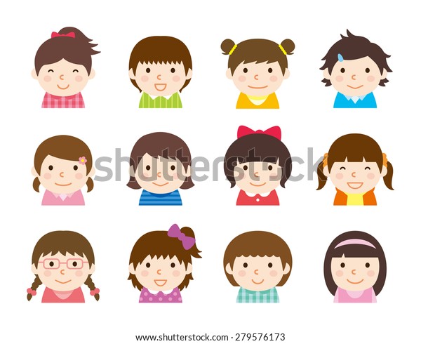 Girls Hairstyle Set Stock Vector (Royalty Free) 279576173 | Shutterstock