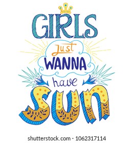 Girls have sun lettering