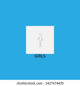 girls icon sign signifier vector