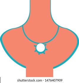 girls jewelry trendy icon on white background for web graphic
