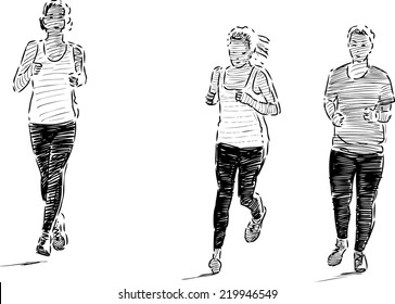 Girl Running Drawing Images Stock Photos Vectors Shutterstock