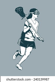 Girl's Lacrosse Player