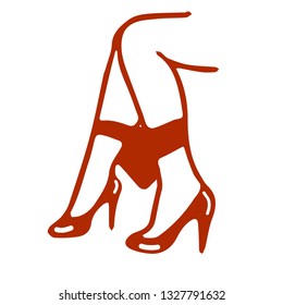 girl's legs in vector
